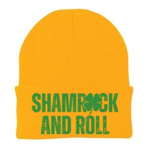 Shamrock And Roll St Patricks Day Knit Cap Winter Beanie