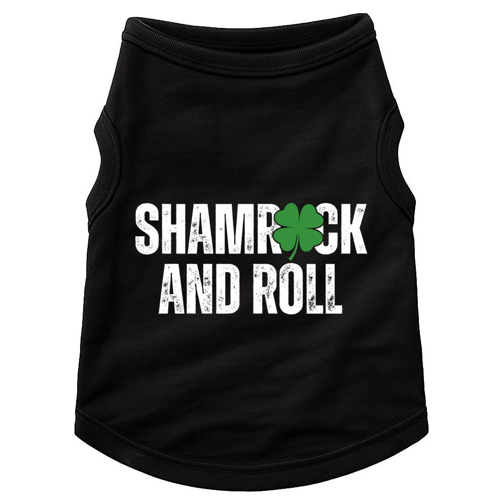 Shamrock And Roll St Patricks Day Doggie Tank