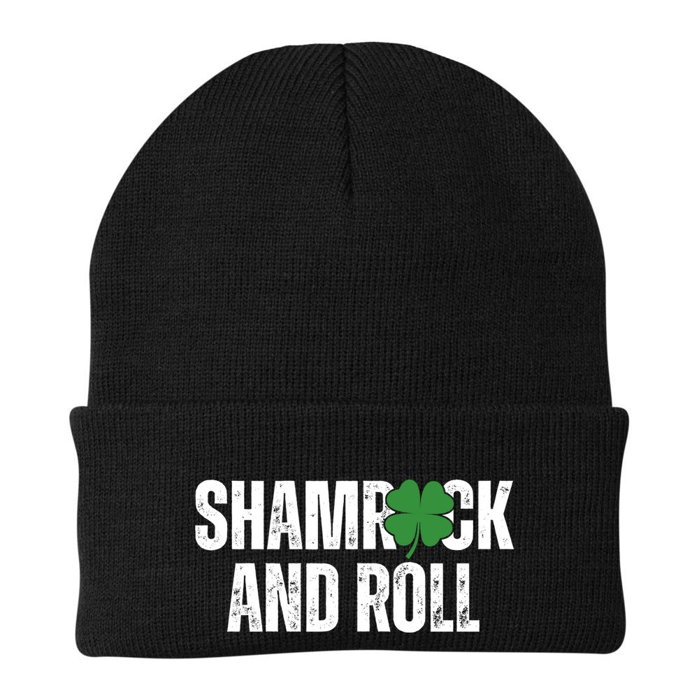 Shamrock And Roll St Patricks Day Beanie