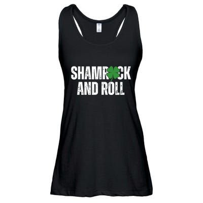 Shamrock And Roll St Patricks Day Ladies Essential Flowy Tank