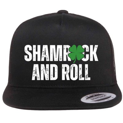 Shamrock And Roll St Patricks Day Flatbill Hat