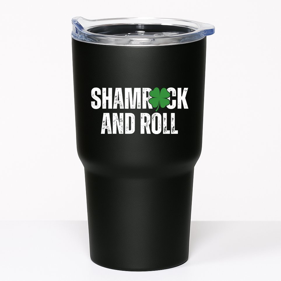 Shamrock And Roll St Patricks Day Tumbler