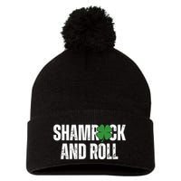 Shamrock And Roll St Patricks Day Pom Pom 12in Knit Beanie