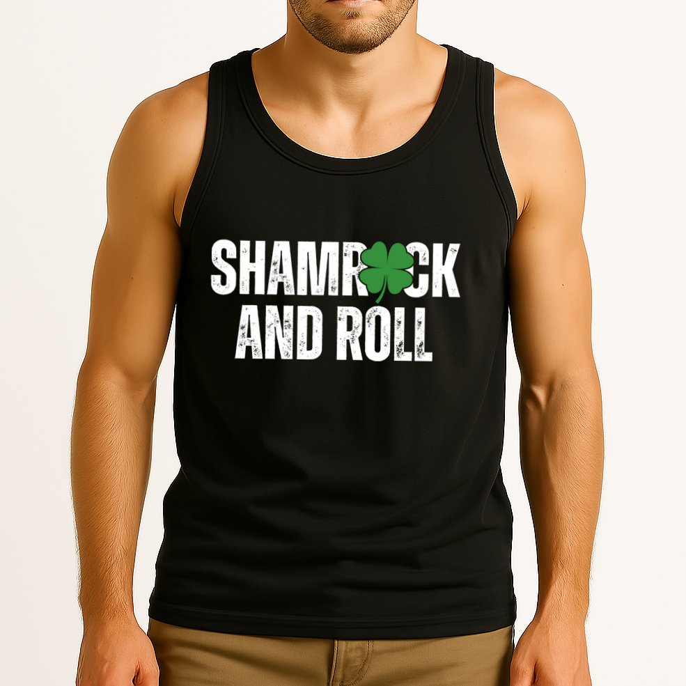 Shamrock And Roll St Patricks Day Tank Top
