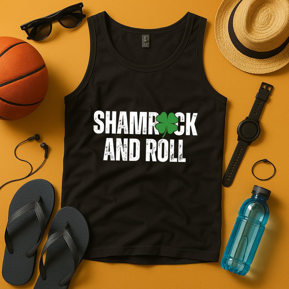 Shamrock And Roll St Patricks Day Tank Top