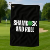 Shamrock And Roll St Patricks Day Golf Towel