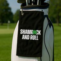 Shamrock And Roll St Patricks Day Golf Towel