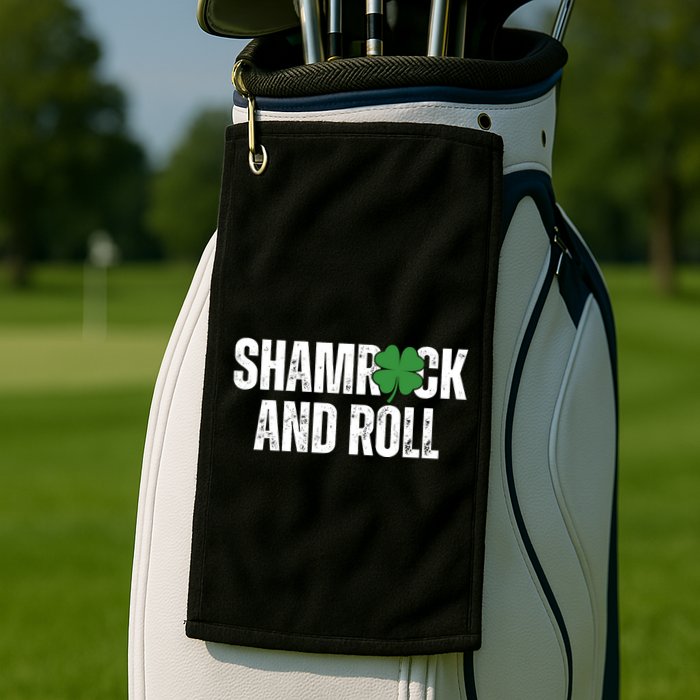 Shamrock And Roll St Patricks Day Golf Towel