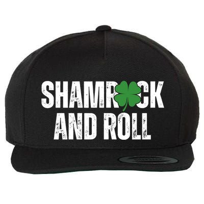 Shamrock And Roll St Patricks Day Wool Snapback Cap