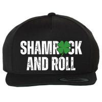 Shamrock And Roll St Patricks Day Wool Snapback Cap