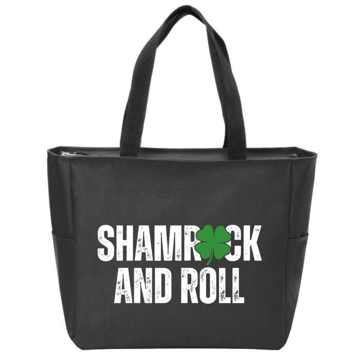 Shamrock And Roll St Patricks Day Zip Tote Bag