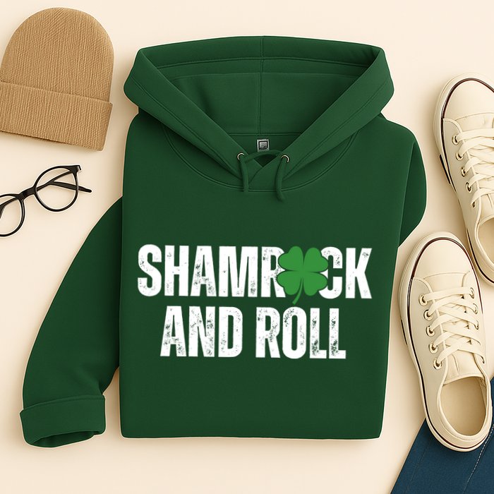 Shamrock And Roll St Patricks Day Hoodie