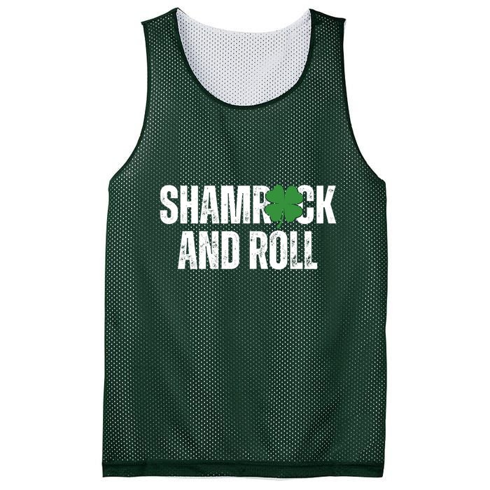 Shamrock And Roll St Patricks Day Mesh Reversible Basketball Jersey Tank
