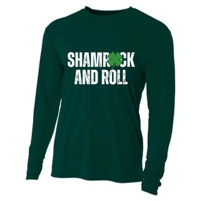 Shamrock And Roll St Patricks Day Cooling Performance Long Sleeve Crew