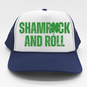 Shamrock And Roll St Patricks Day Trucker Hat