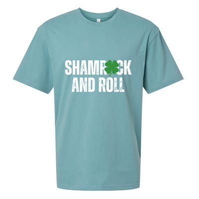 Shamrock And Roll St Patricks Day Sueded Cloud Jersey T-Shirt