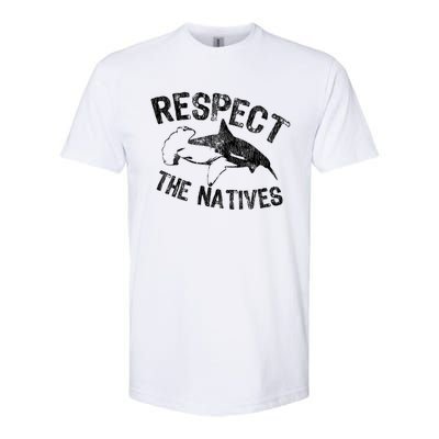 Shark Appreciation Respect The Natives Ocean Awareness Gift Softstyle CVC T-Shirt