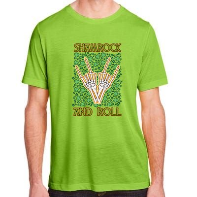 Shamrock And Roll St. Patrick's Day Irish Music Funny Skeleton Adult ChromaSoft Performance T-Shirt