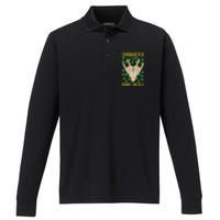 Shamrock And Roll St. Patrick's Day Irish Music Funny Skeleton Performance Long Sleeve Polo