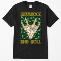 Shamrock And Roll St. Patrick's Day Irish Music Funny Skeleton Tall T-Shirt