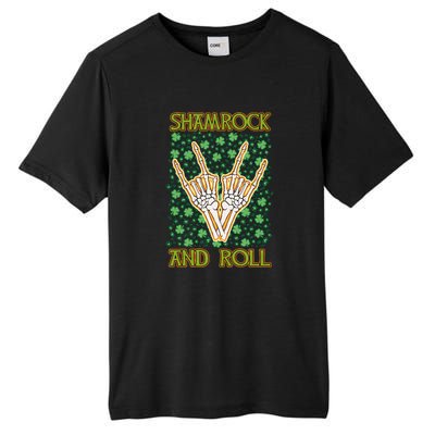 Shamrock And Roll St. Patrick's Day Irish Music Funny Skeleton Tall Fusion ChromaSoft Performance T-Shirt