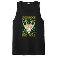 Shamrock And Roll St. Patrick's Day Irish Music Funny Skeleton PosiCharge Competitor Tank