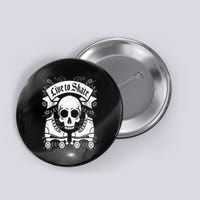 Skull And Roller Skates Live To Skate Goth Punk Roller Derby Button