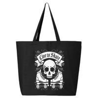 Skull And Roller Skates Live To Skate Goth Punk Roller Derby 25L Jumbo Tote