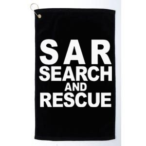 Search And Rescue SAR Front Back Print Search And Rescue Platinum Collection Golf Towel