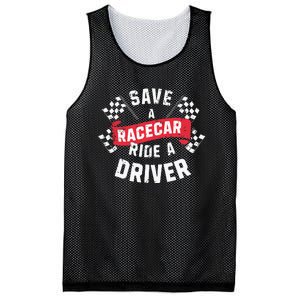 Save A Racecar Ride A Driver Car Race Driver Funny Racing Mesh Reversible Basketball Jersey Tank