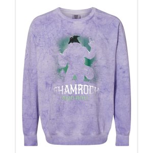 Shamrock And Roll Irish Rock Music Monster Colorblast Crewneck Sweatshirt