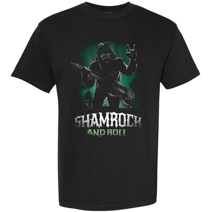 Shamrock And Roll Irish Rock Music Monster Garment-Dyed Heavyweight T-Shirt