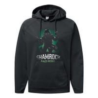 Shamrock And Roll Irish Rock Music Monster Performance Fleece Hoodie