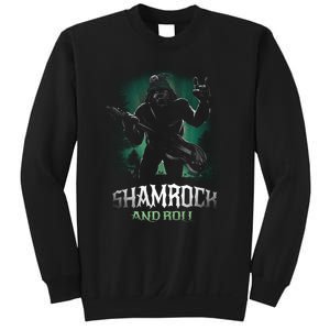 Shamrock And Roll Irish Rock Music Monster Sweatshirt