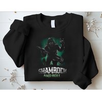 Shamrock And Roll Irish Rock Music Monster Sweatshirt