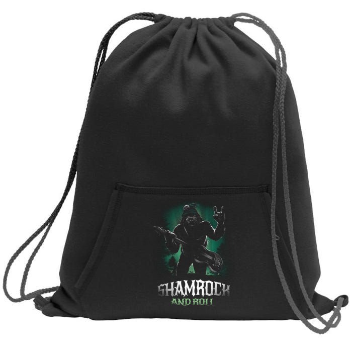 Shamrock And Roll Irish Rock Music Monster Sweatshirt Cinch Pack Bag