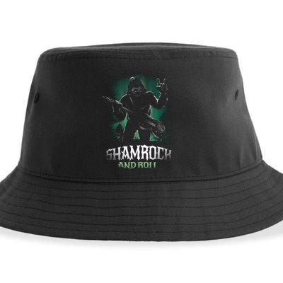 Shamrock And Roll Irish Rock Music Monster Sustainable Bucket Hat