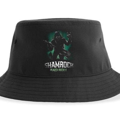 Shamrock And Roll Irish Rock Music Monster Sustainable Bucket Hat