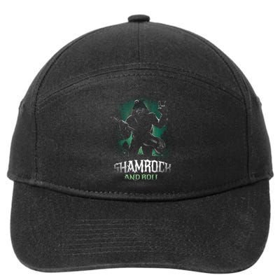 Shamrock And Roll Irish Rock Music Monster 7-Panel Snapback Hat