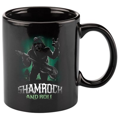Shamrock And Roll Irish Rock Music Monster 11oz C Handle Ceramic Mug