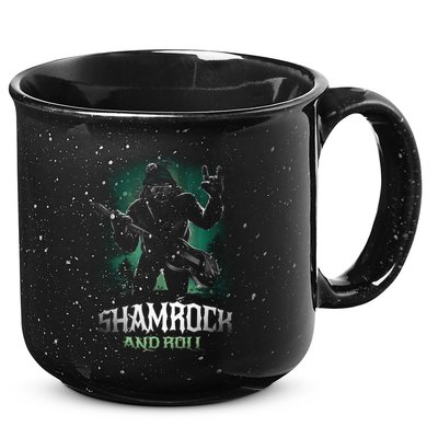 Shamrock And Roll Irish Rock Music Monster 15oz Campfire Ceramic Mug