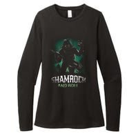 Shamrock And Roll Irish Rock Music Monster Womens CVC Long Sleeve Shirt