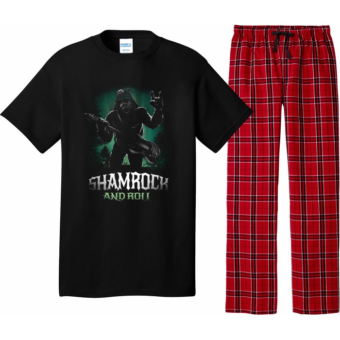 Shamrock And Roll Irish Rock Music Monster Pajama Set