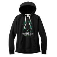 Shamrock And Roll Irish Rock Music Monster Women's Fleece Hoodie