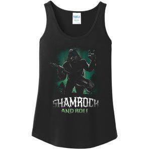 Shamrock And Roll Irish Rock Music Monster Ladies Essential Tank