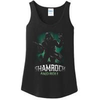 Shamrock And Roll Irish Rock Music Monster Ladies Essential Tank