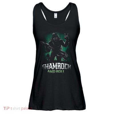 Shamrock And Roll Irish Rock Music Monster Ladies Essential Flowy Tank