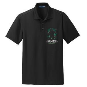 Shamrock And Roll Irish Rock Music Monster Dry Zone Grid Polo