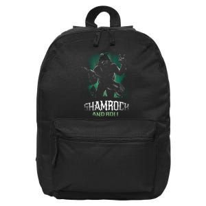 Shamrock And Roll Irish Rock Music Monster 16 in Basic Backpack