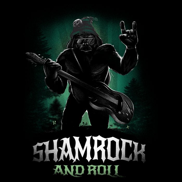 Shamrock And Roll Irish Rock Music Monster 16 in Basic Backpack